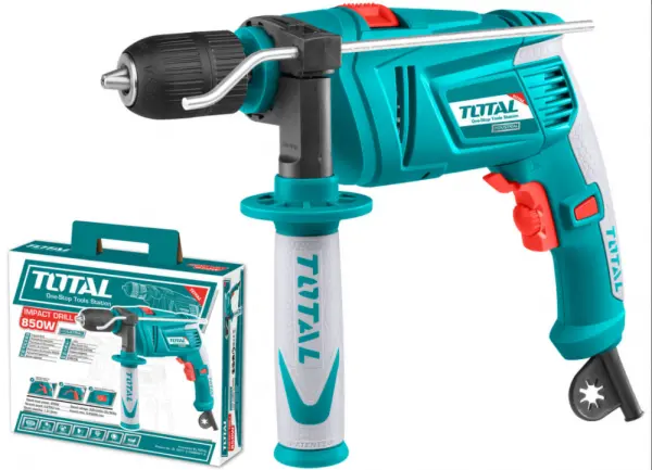 Mașină de găurit cu percuție TOTAL TG109136-2, 850 W max. 2700 r/min