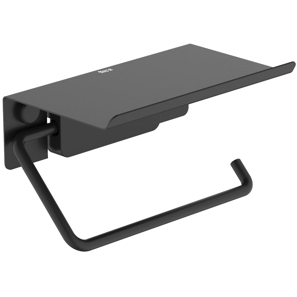 Suport hartie igienica Roca Sonata A817731NB0, montare pe perete, metal, mat, Negru