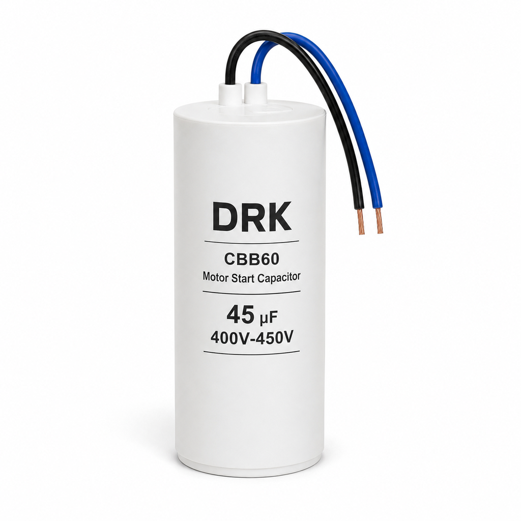 Condensator pornire motor electric  45 µF cu fir