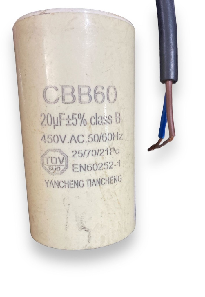 Condensator pornire motor cu fir 14 µF, 400V-450V