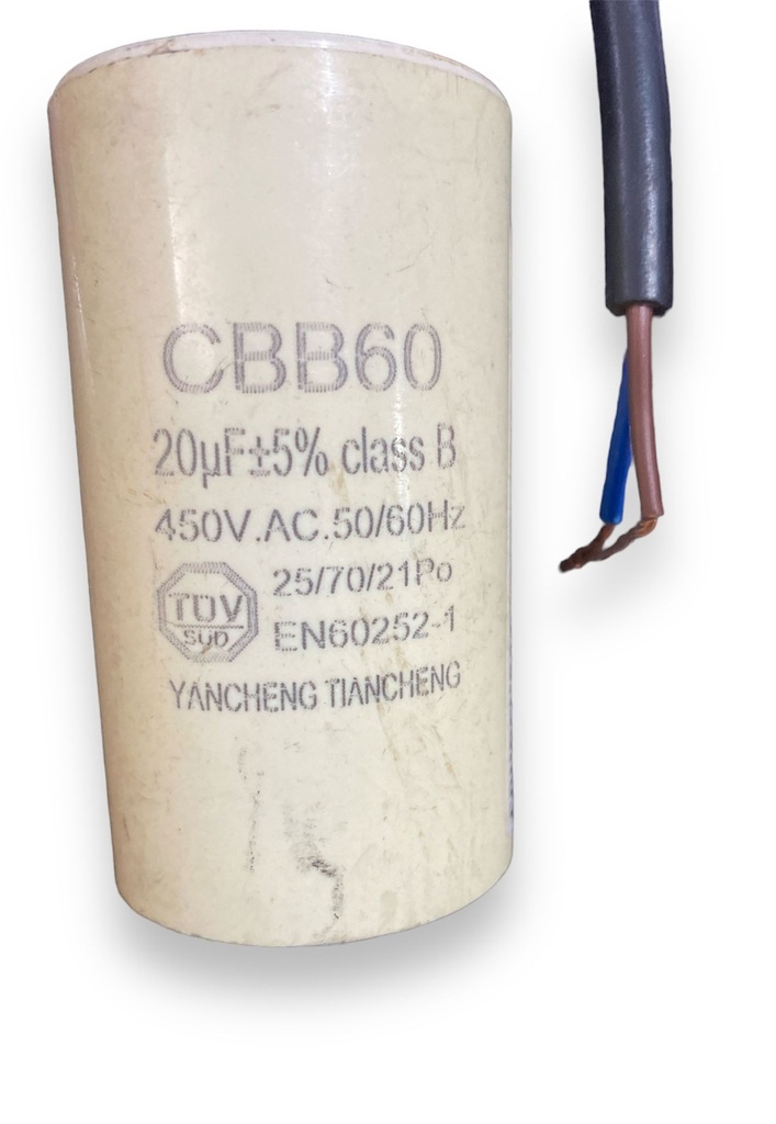 Condensator pornire motor 14 µF, 400V-450V, cu fir