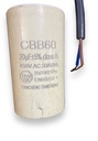 Condensator pornire motor cu fir 14 µF, 400V-450V