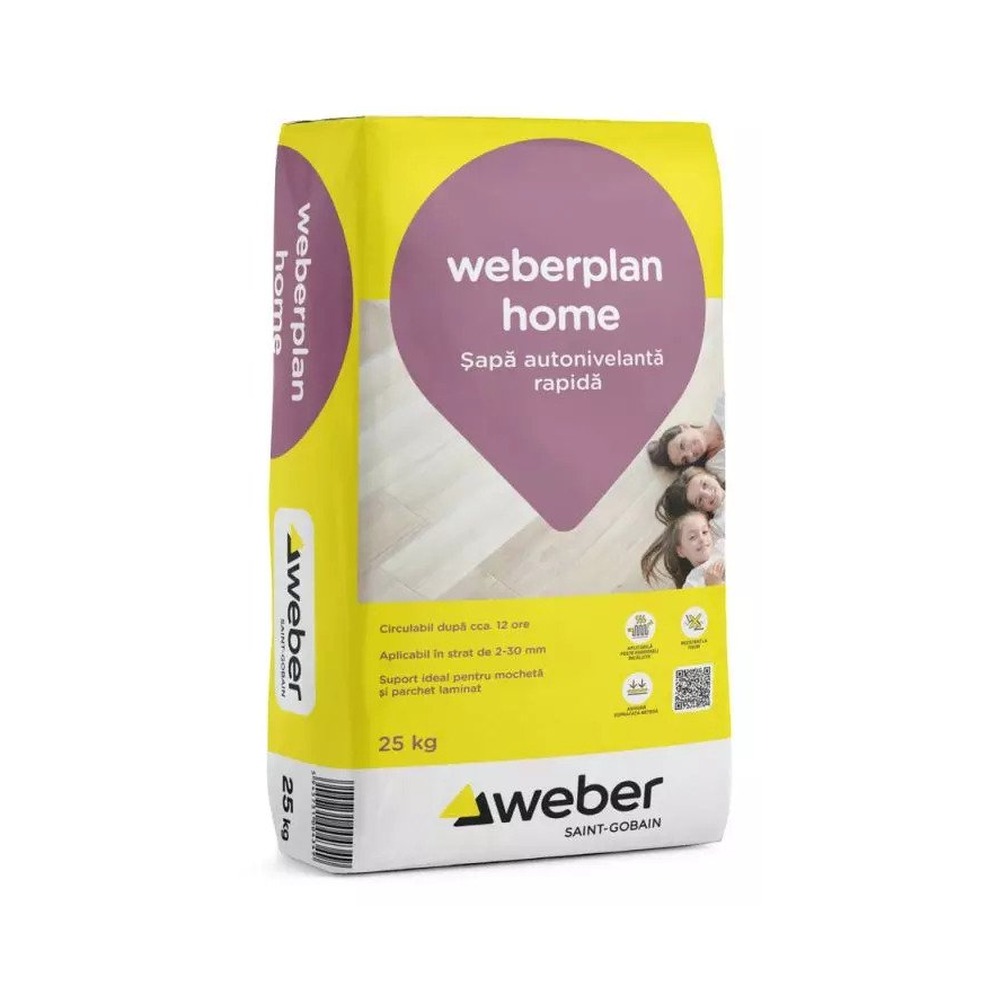 [P005097] Șapă autonivelantă rapidă Weberplan home, 25 kg