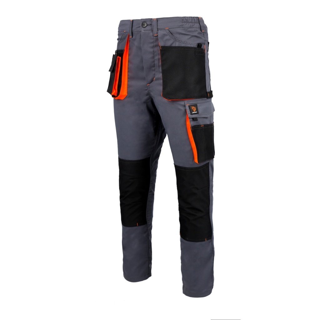 Pantalon PROMAN strech 250 grame, talie gri, portocaliu