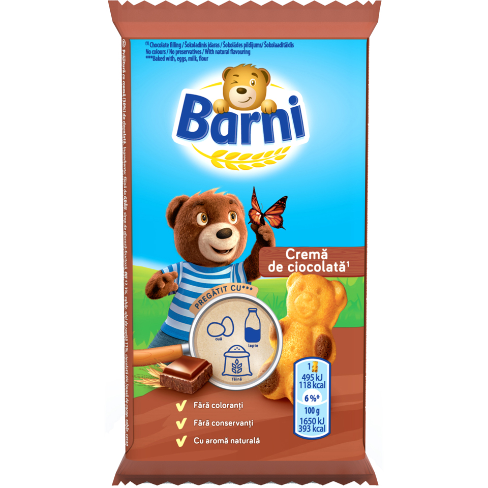 Barni ursuleti cu crema de ciocolata 30 gr