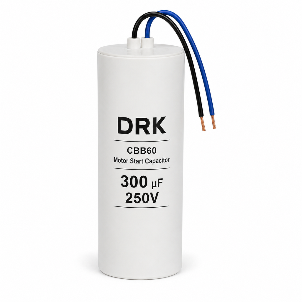 Condensator cu fir pornire motor, 300 µF 250V