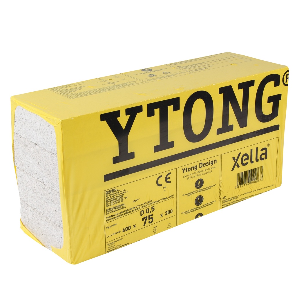 Bca Ytong 7.5 x 20 x 60 4 buc/pachet