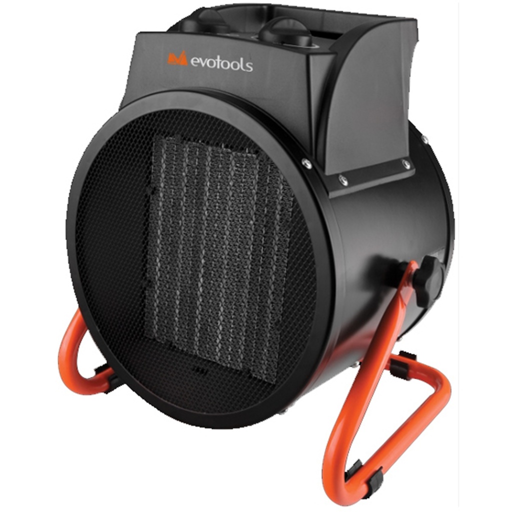 Aeroterma electrica cu rezistenta ceramica EPTO Evotools 678569, 2000 W, 230-240 V, 194 m3 flux aer