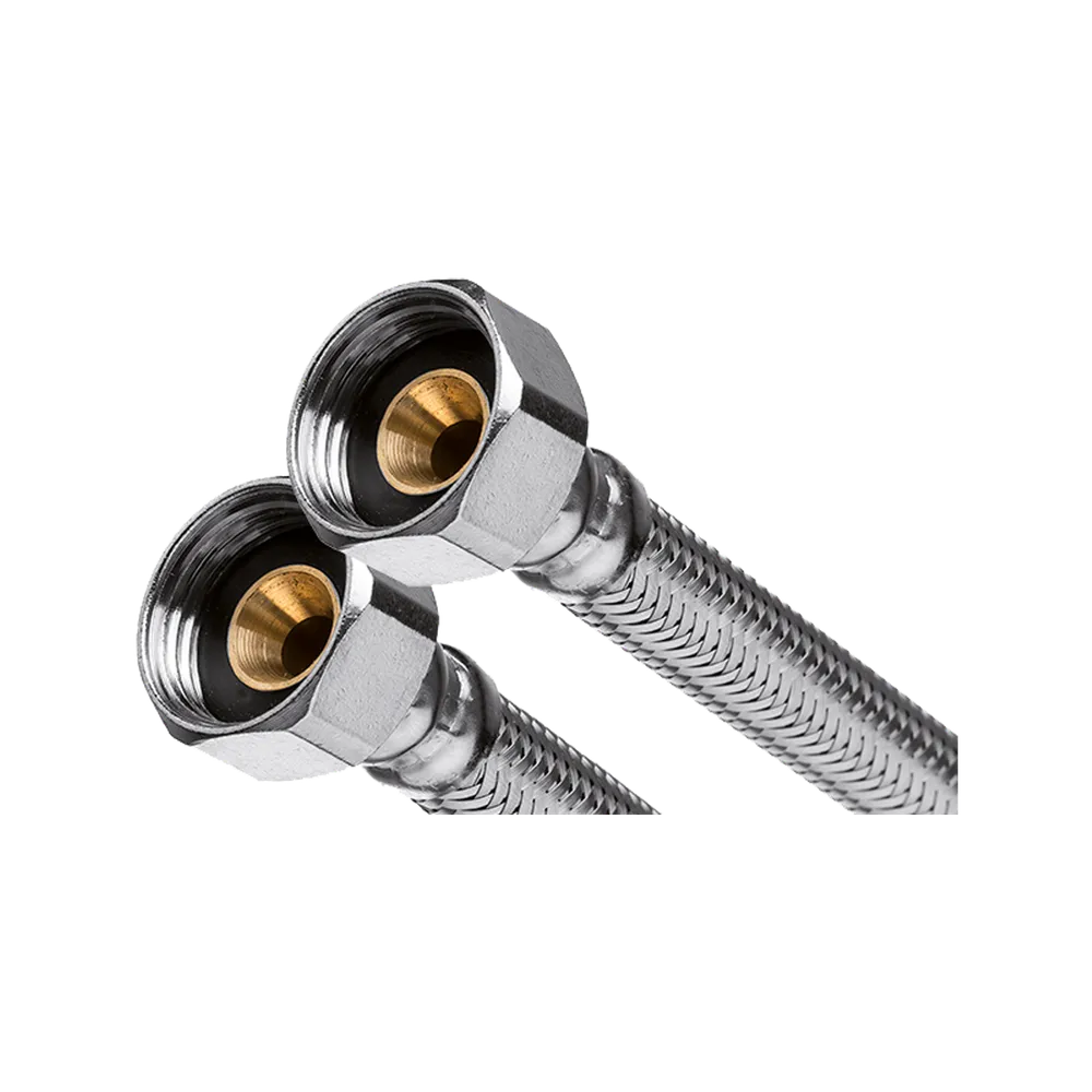 Racord flexibil cu țesătură din inox D. 1/2''-1/2''x20 cm