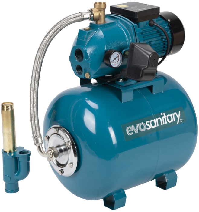 Hidrofor EVOTOOLS Jet MQ 370D EPTO, 750 W, 36 l, debit 3300 l/h, cu ejector