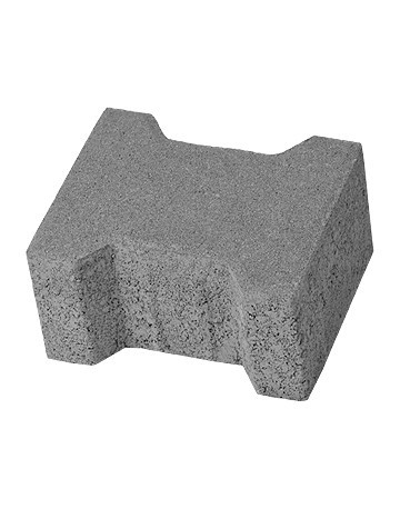 Pavele Dublu T T3 10Cm Gri Ciment