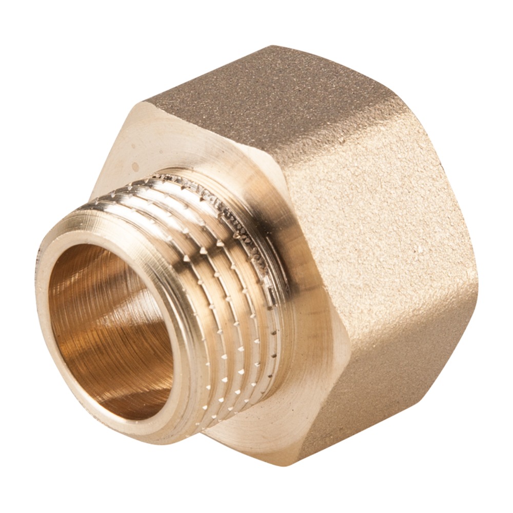 Prelungire hexagonală redusă din alamă 1/2''x3/8” fi/fe