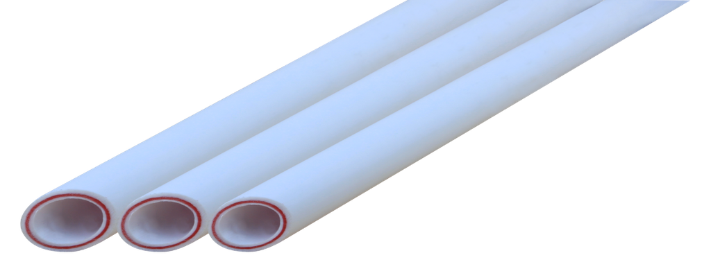 Țeavă PP-R alb cu fibră compozită pentru încălzire/sanitare, Ø 63 mm, 4 ml