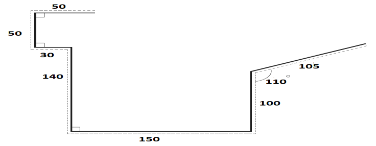 Jgheab rectangular vopsit 0,5x625x4100 mm