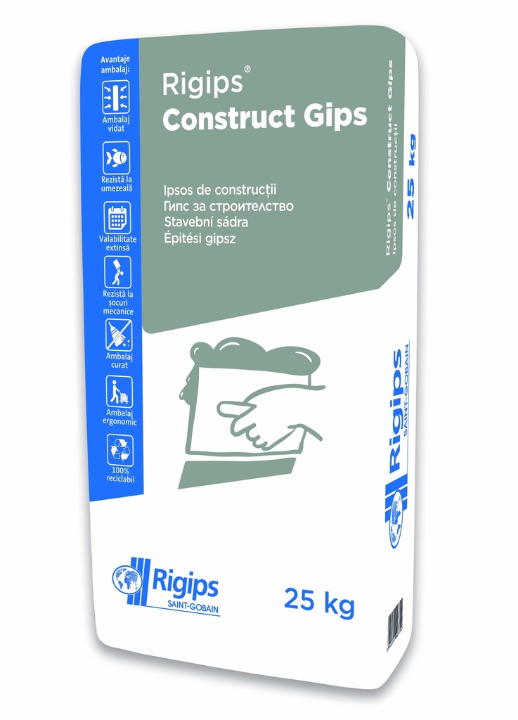 Ipsos de constructii Rigips construct gips, interior, 25 kg