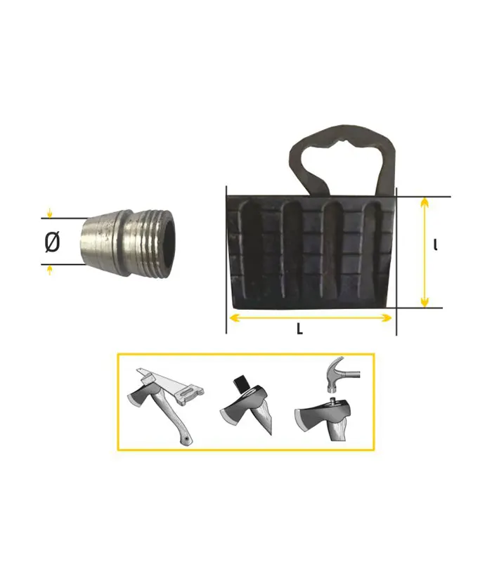 Set pana PVC si metal pentru topor D. 14 mm, 16 mm