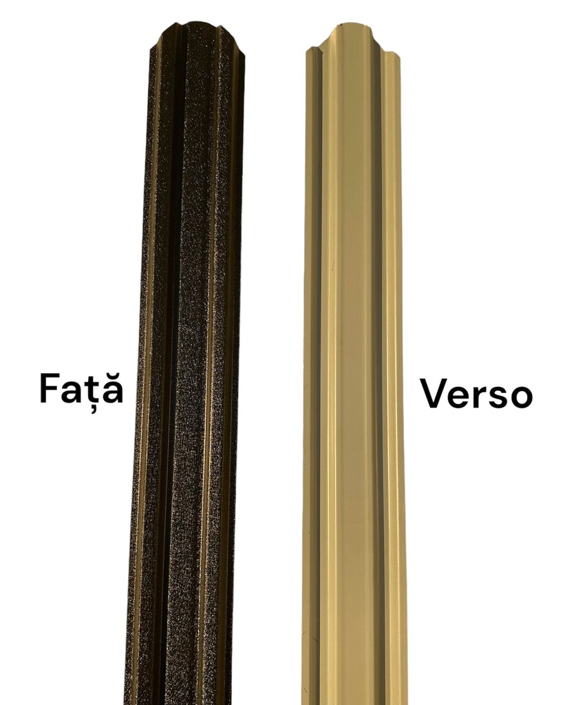 Şipcă metalică gard Bravo RAL 9005 negru mat-grund, 1200x90x0,5 mm