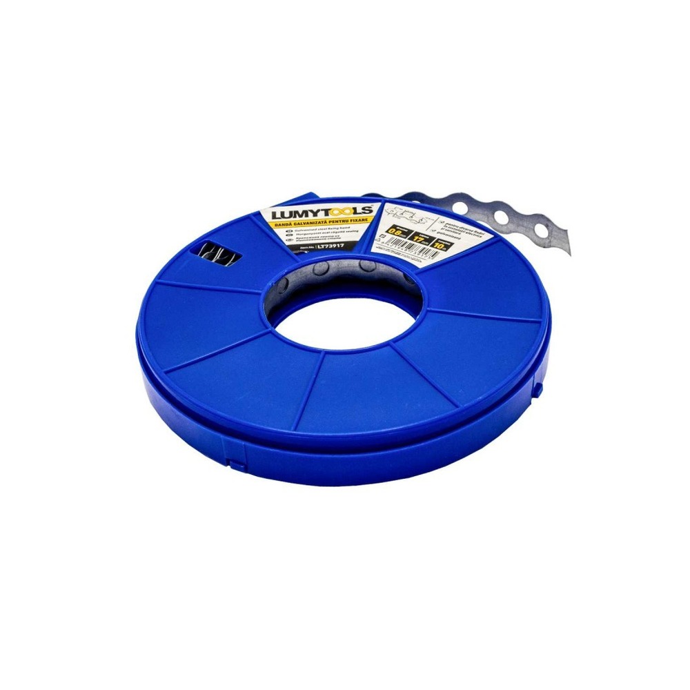 Bandă metalică perforată galvanizată pentru fixare 17x0.8 mm x 10 ml