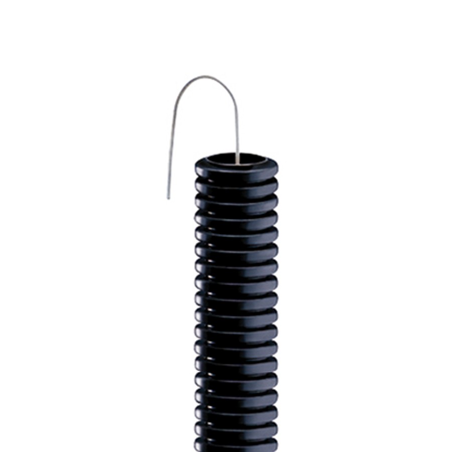 Tub flexibil PVC cu fir, Ø20mm, 320N negru, 50m/colac