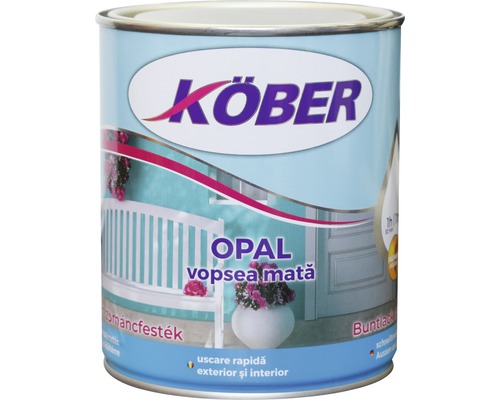 Vopsea Opal Kober, Negru Mat 0.75 L