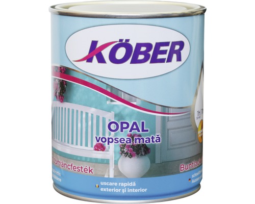 Vopsea Opal Kober, negru mat 0.75L