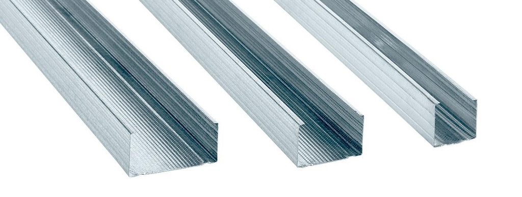 Profil gips carton, otel zincat 0,5 mm CW 50 x 2600 mm