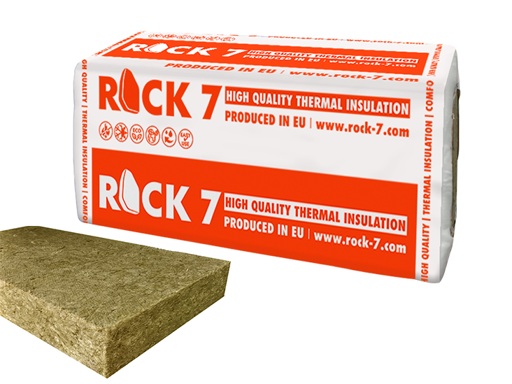 Vata bazaltică Rock Vent50, 100 x 600 x 1200 mm 2.88 mp/bax