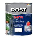 Vopsea alchidică pentru lemn/metal Rost Satin interior/exterior alb, 0.6 l