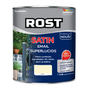 Vopsea alchidică pentru lemn/metal Rost Satin interior/exterior crem, 0.6 l
