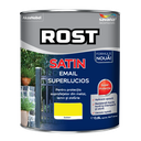 Vopsea alchidică pentru lemn/metal Rost Satin interior/exterior galben, 0.6 l