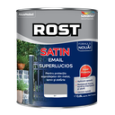 Vopsea alchidică pentru lemn/metal Rost Satin interior/exterior gri, 0.6 l