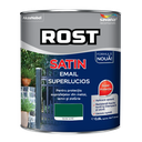 Vopsea alchidică pentru lemn/metal Rost Satin interior/exterior verde iarbă, 0.6 l