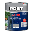 Vopsea alchidică superlucioasă pentru lemn si metal ROST SATIN interior/exterior gri, 4 l