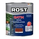 Vopsea alchidică superlucioasă pentru lemn si metal ROST SATIN interior/exterior maro, 4 l