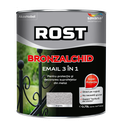 Email Rost Bronzalchid 3 în 1 pentru metal cu efect de lovitură de ciocan argintiu, 0.75 l