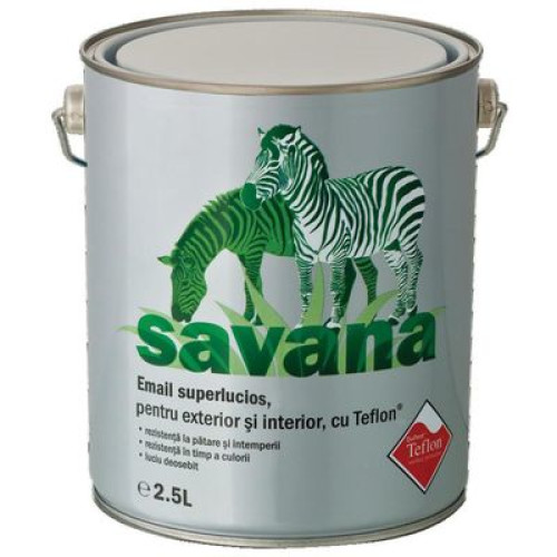 Email lemn/metal Savana Ultra Rezist interior/exterior alb polar, 2.5 l