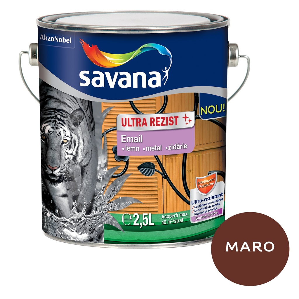 Email lemn/metal Savana Ultra Rezist interior/exterior maro, 2.5 l