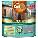 Sadolin EXTRA PLUS 3în1 - lazura lucioasă pentru lemn pe bază de de apă: gri grafit 0.75 l