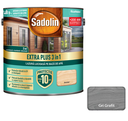 Sadolin EXTRA PLUS 3în1-lazura lucioasă pentru lemn pe bază de de apă, gri grafit 2.5 l