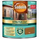 Lazura lucioasa, Sadolin EXTRA PLUS 3in1, pentru lemn pe baza de de apa: nuc 0.75 L