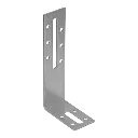 Colțar/vinclu metalic zincat, îmbinare lemn 120x55x30x2 mm