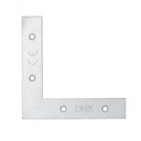 Colțar plat pentru ferestre, usi, obloane, 75x75x13x2 mm, zincat alb