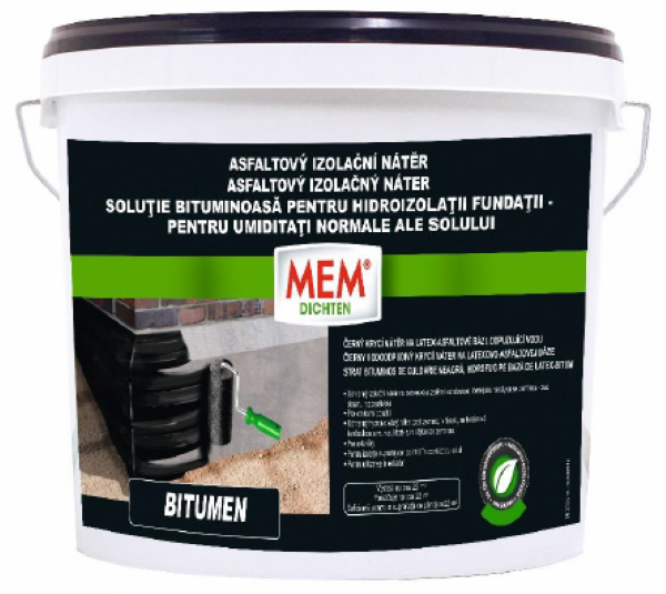 Soluție bituminoasă Bostik Mem pentru hidroizolație fundații, 10 l