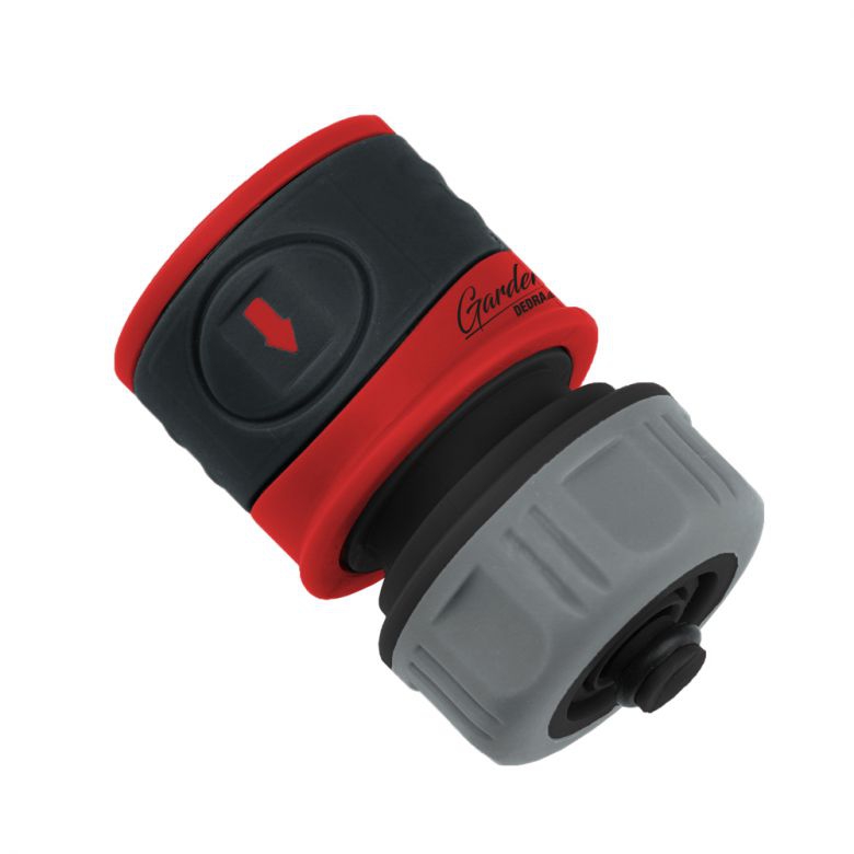 Conector rapid STOP pentru furtun 1/2” – SOFT, ABS + PP, cu strat TPR , 18 mm