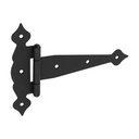 Balama poartă decorativă tip T, 125x40x160x2.5 mm negru