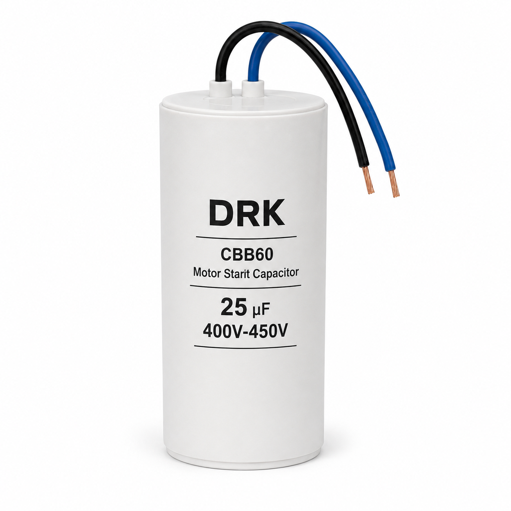 Condensator cu fir pornire motor 25 µF 400V-450V