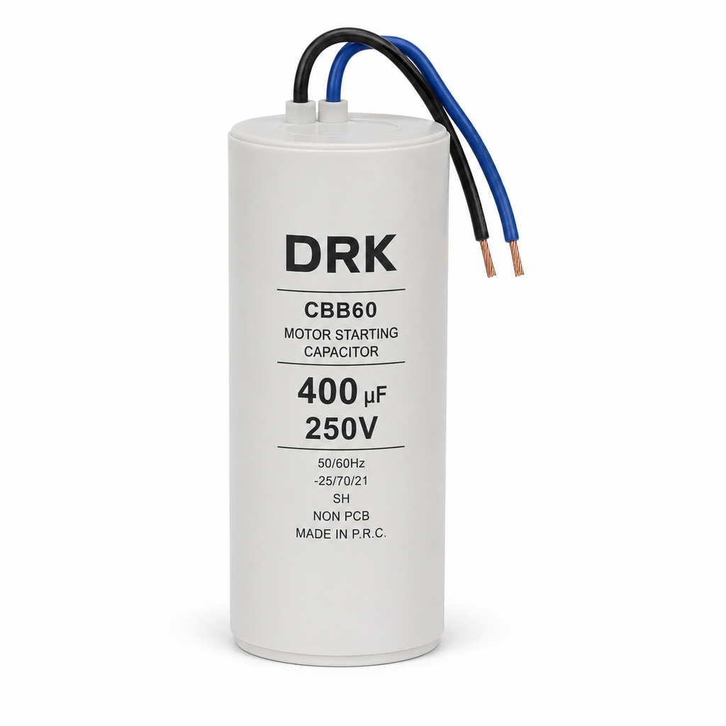 Condensator cu fir pornire motor, 400 µF, 250V