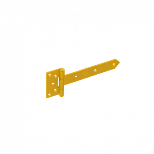 Balama pentru poartă tip „T” din oțel zincat galben, 150x45x90x3 mm