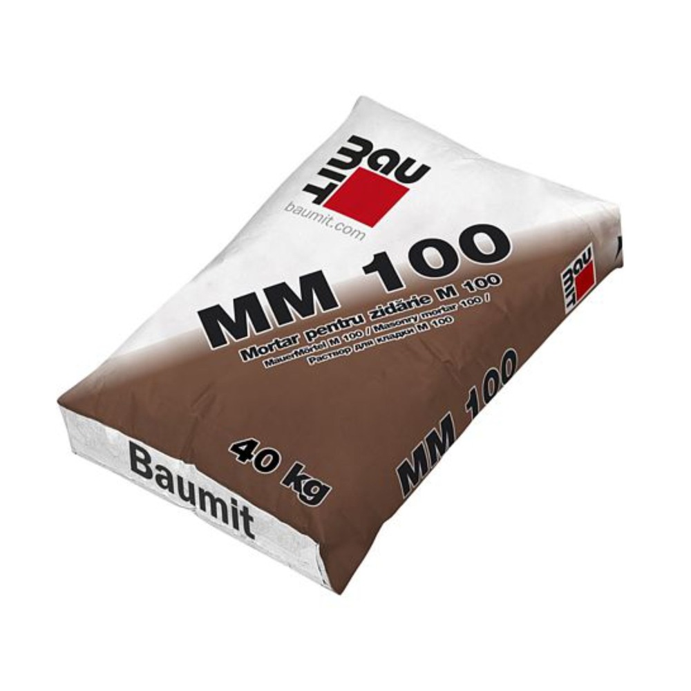 Baumit MM 100, mortar uscat, predozat de clasă M10, pentru zidării 40 kg/sac