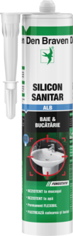 Silicon sanitar alb Den Braven, 280 ml
